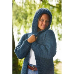 Hooded Crocheted Cardigan 23 Hooded Crocheted Cardigan -Clover Store kp 6970