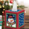 Starlight Snowman Tissue Box Cover Plastic Canvas Kit