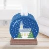 Church Snowglobe Tissue Box Cover Plastic Canvas Kit