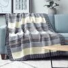 Simple Stripe Knit Blanket