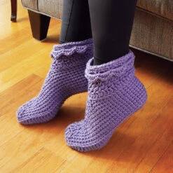 Crocheted Boot Slippers