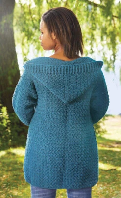 Hooded Crocheted Cardigan 19 Hooded Crocheted Cardigan -Clover Store m96232baqua