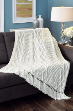 Moss Diamonds Afghan