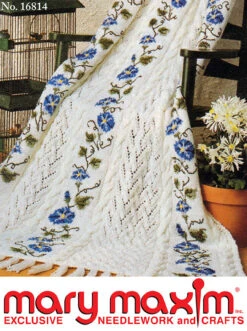 Morning Glory Cabled Afghan Pattern