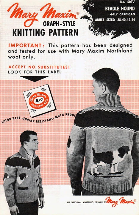 Beagle Hound Cardigan Pattern 2 Beagle Hound Cardigan Pattern - Image 2