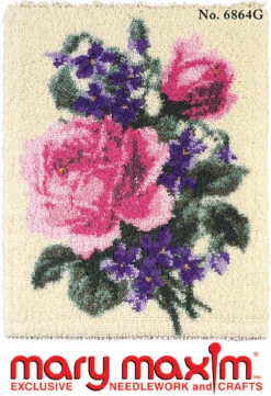 Roses And Violets Rug Pattern