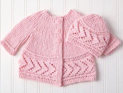 Side To Side Cardigan & Hat Pattern